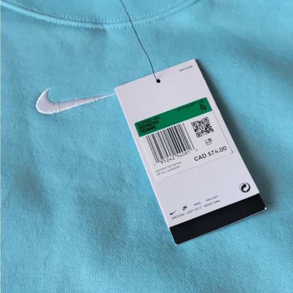 Women’s Nike cropped crew, XL, Tiffany Blue - Picture 2 of 2